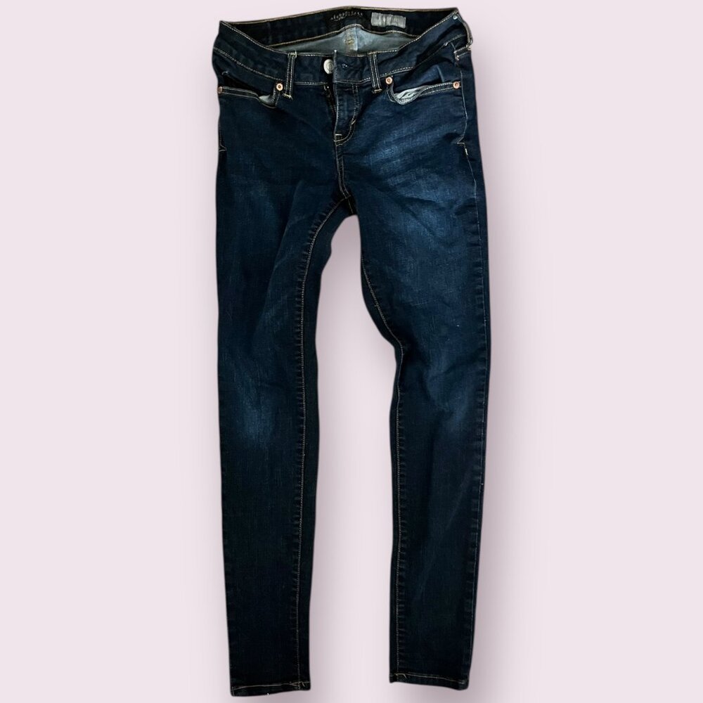 Aéropostale Women’s Jeggings 6 Long / Stretch Denim Legging Jeans – Dark Wash